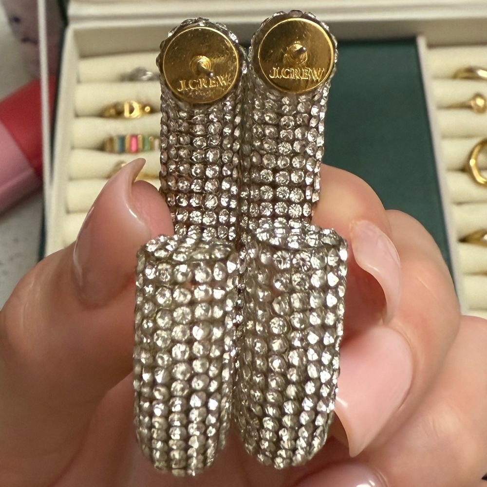 J. Crew Silver Crystal Earrings - Picture 3 of 6
